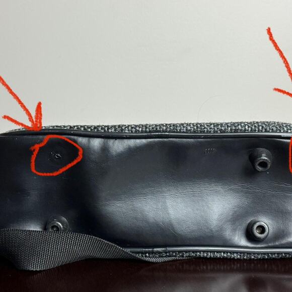 Vintage Givenchy 80s-90s Grey Tweed Travel Bag Set - Picture 5 of 8